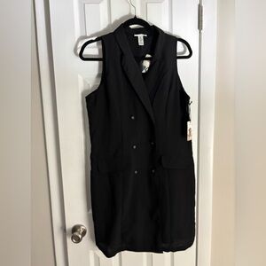 Little black sleeveless blazer dress